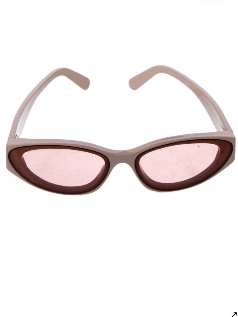 Zimmermann Cream Frame Sunglasses with Pink Lenses